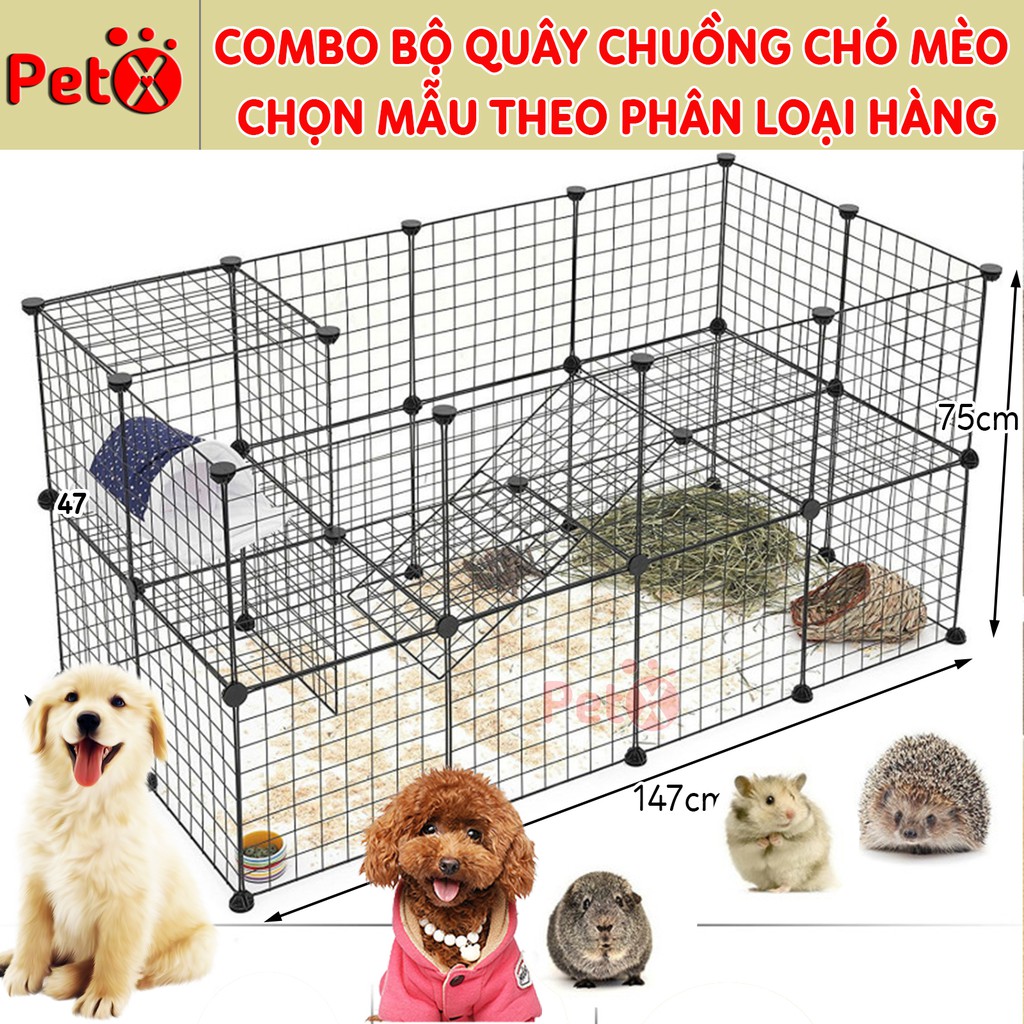 Quây chuồng chó mèo lắp ghép nuôi thú cưng sơn tĩnh điện giá rẻ-4