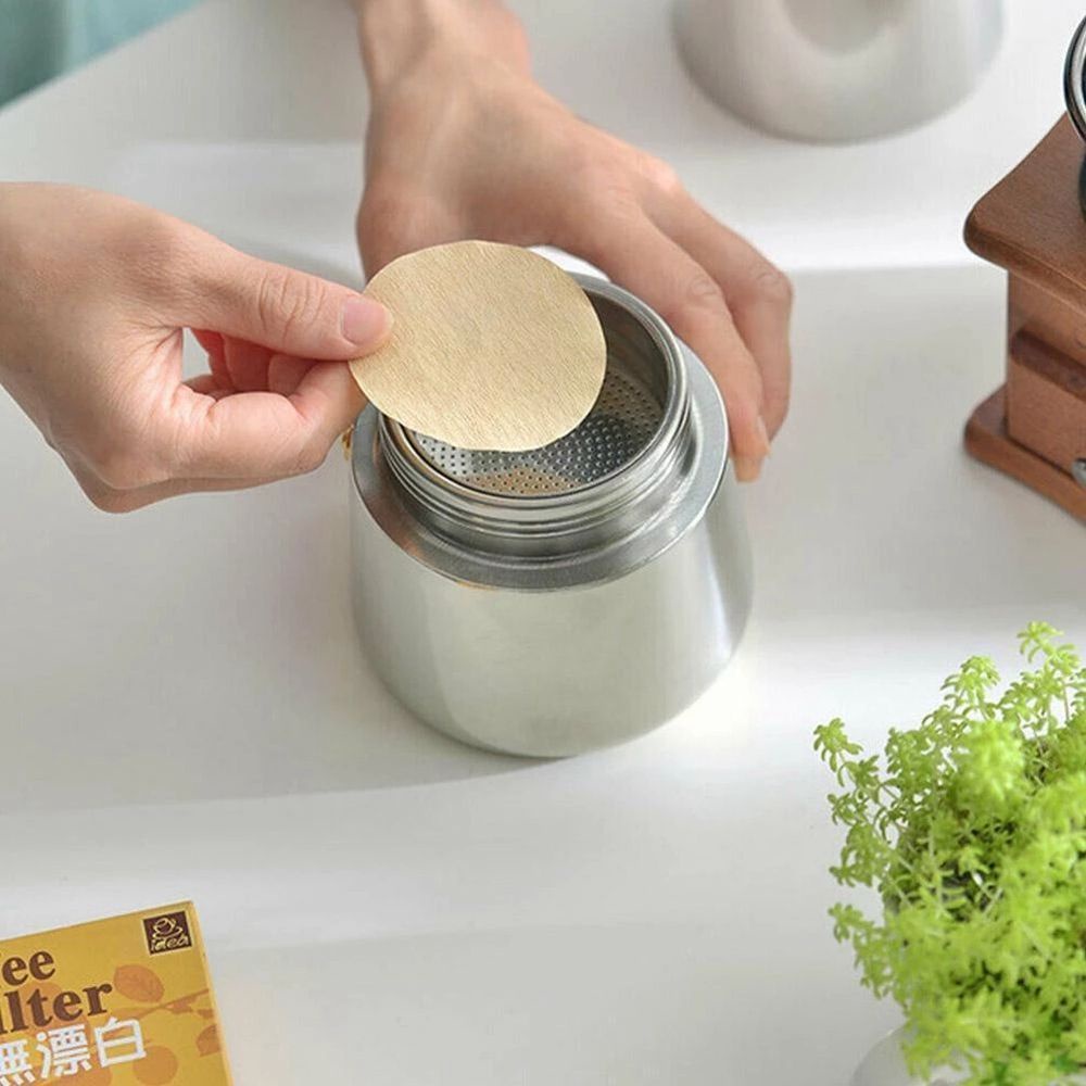 Set 100 giấy lọc cà phê hình tròn kích thước 56mm/ 60mm/ 68mm