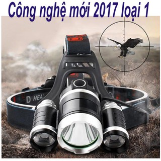 Đèn Pin Đội Đầu 3 Bóng Led Siêu Sáng kèm dây sạc