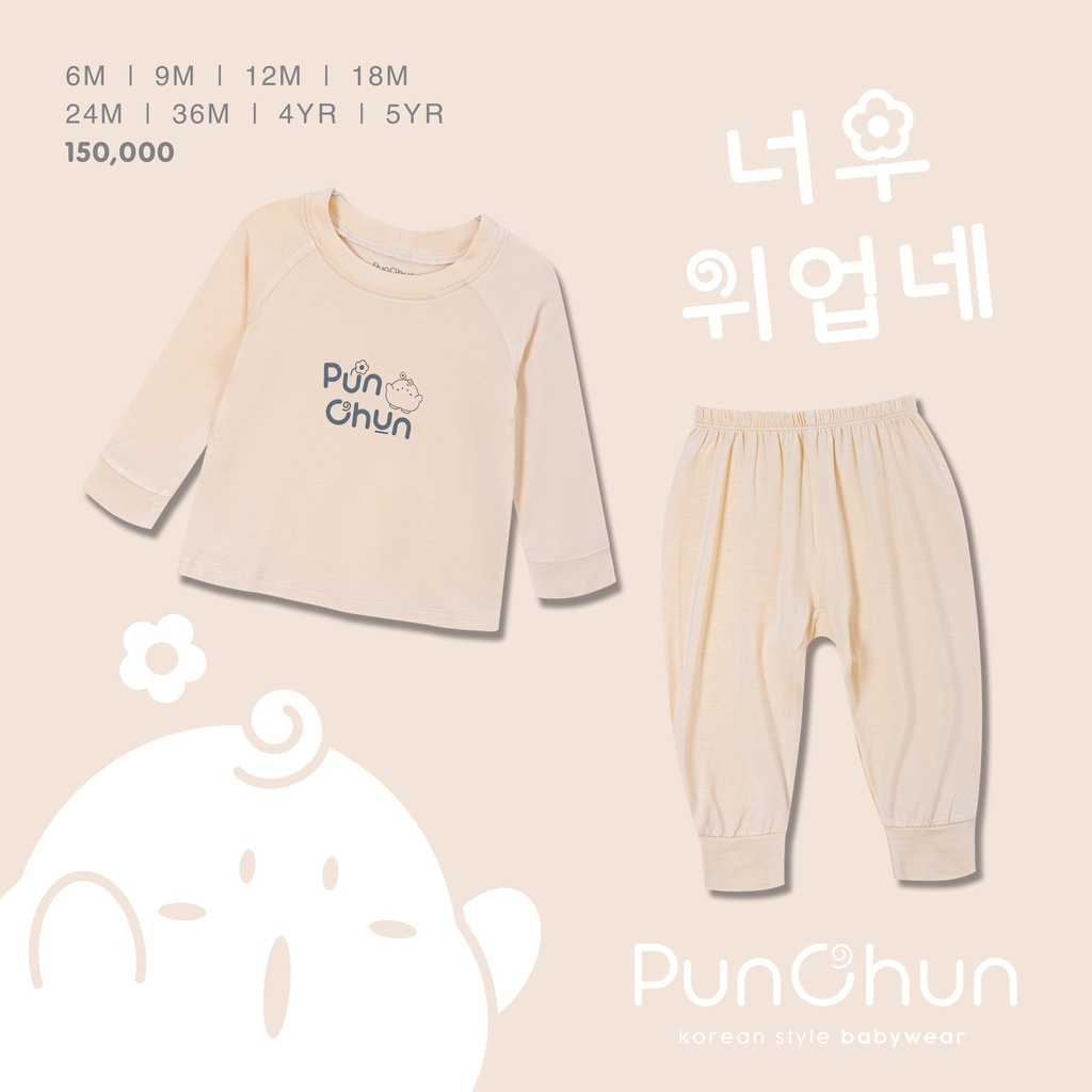 Punchun bộ dài tay raglan cho bé AW2021D06