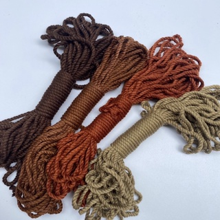 [Bó 10 mét]  Dây cotton macrame nhiều màu - 3mm - Sợi 3 xoắn