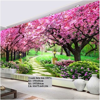 Tranh thêu chữ thập Vườn hoa tình yêu FJ0737-FJ0738