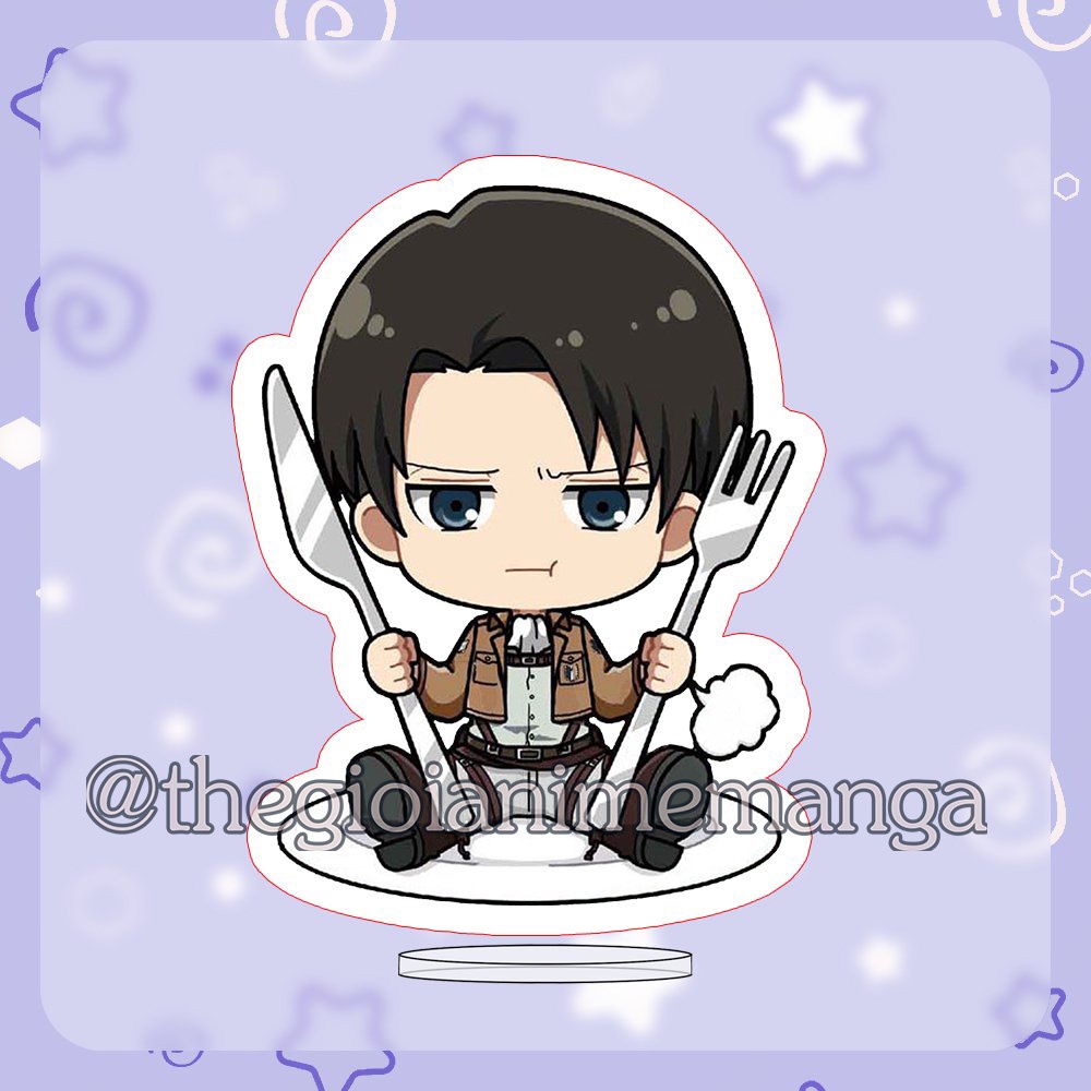 (3cm) Mô hình Standee ATTACK ON TITAN Đại chiến Titan anime chibi mica trưng bày