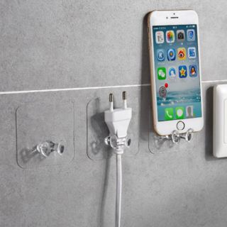 SET 10 Móc dán tường 2 chân trong suốt