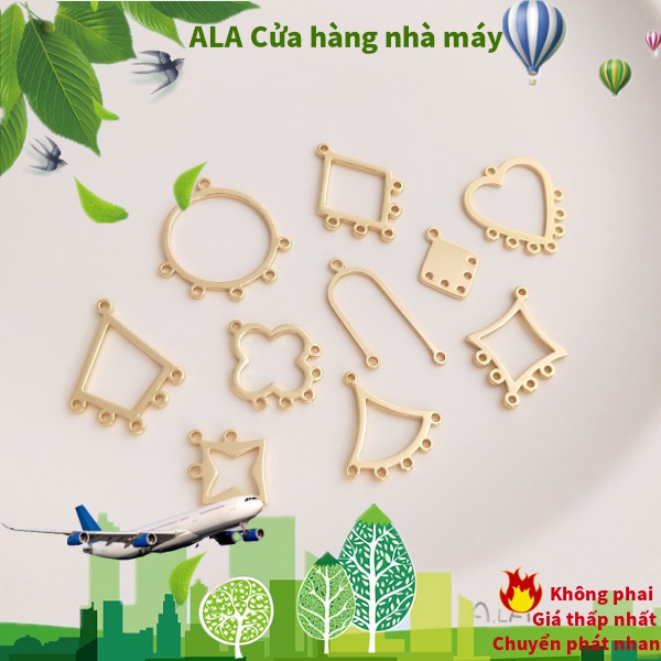 💖Đồ trang sức DIY💖Bông Tai Mạ Vàng 14K Nhiều Vòng Thiết Kế Hình Học Nhiều Vòng Tua Rua Mạ Vàng【Hoa tai / Đinh tán tai / Phụ kiện khuyên tai】