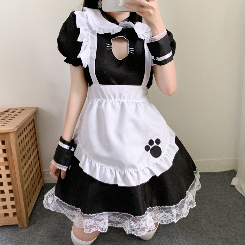 Bộ Đồ Hóa Trang Cô Hầu Gái Phong Cách Gothic Lolita
