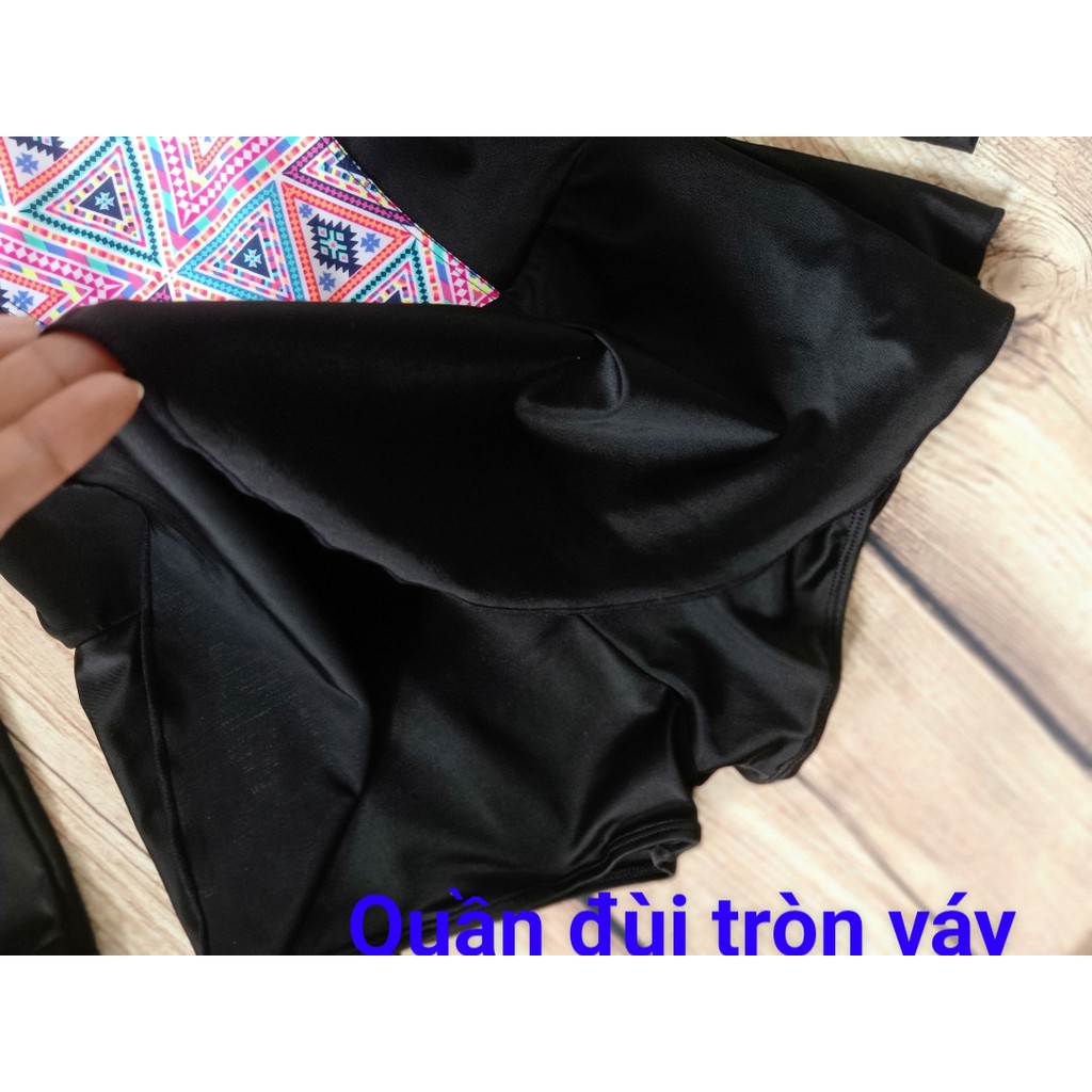 ĐỒ BƠI TAY DÀI NỮ CHỐNG NẮNG CÓ QUẦN VÁY RẤT TIỆN LỢI HỌA TIẾT XINH XẮN THỜI TRANG HÀNG CAO CẤP CHẤT VẢI BAO ĐẸP | BigBuy360 - bigbuy360.vn