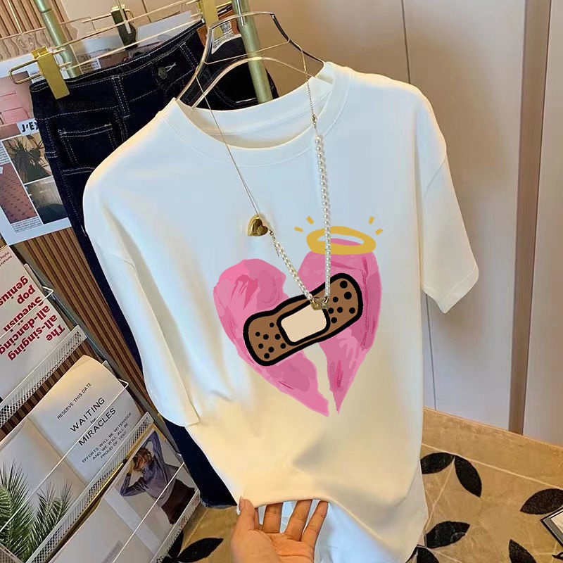 Áo Thun Ngắn Tay Dáng Rộng Thời Trang Mùa Hè Dễ Phối Đồ Dành Cho Nữ