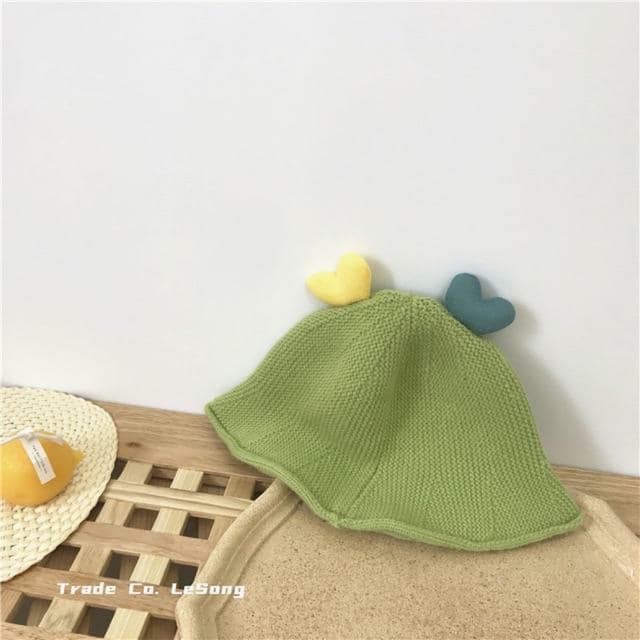 Mũ len hình 2 trái tim cho bé GÁI - TRAI 8 Tháng - 3 Tuổi