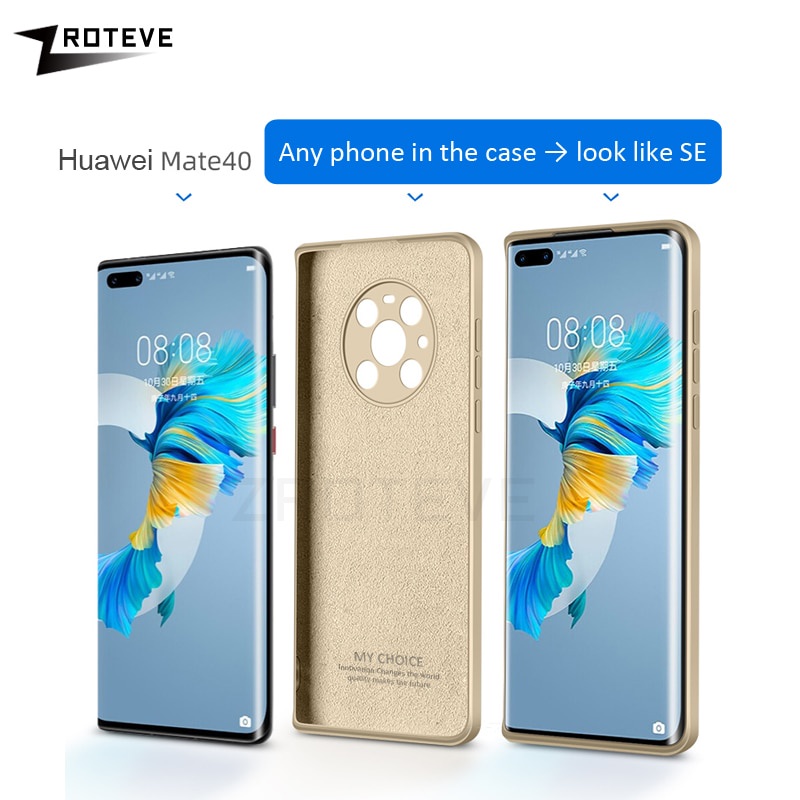 Mate 40 Pro Case Zroteve Coque For Huawei Mate 30 Pro 20 X Lite Mate40 Liquid Silicone Cover For Huawei P30 Pro P40 Lite Cases