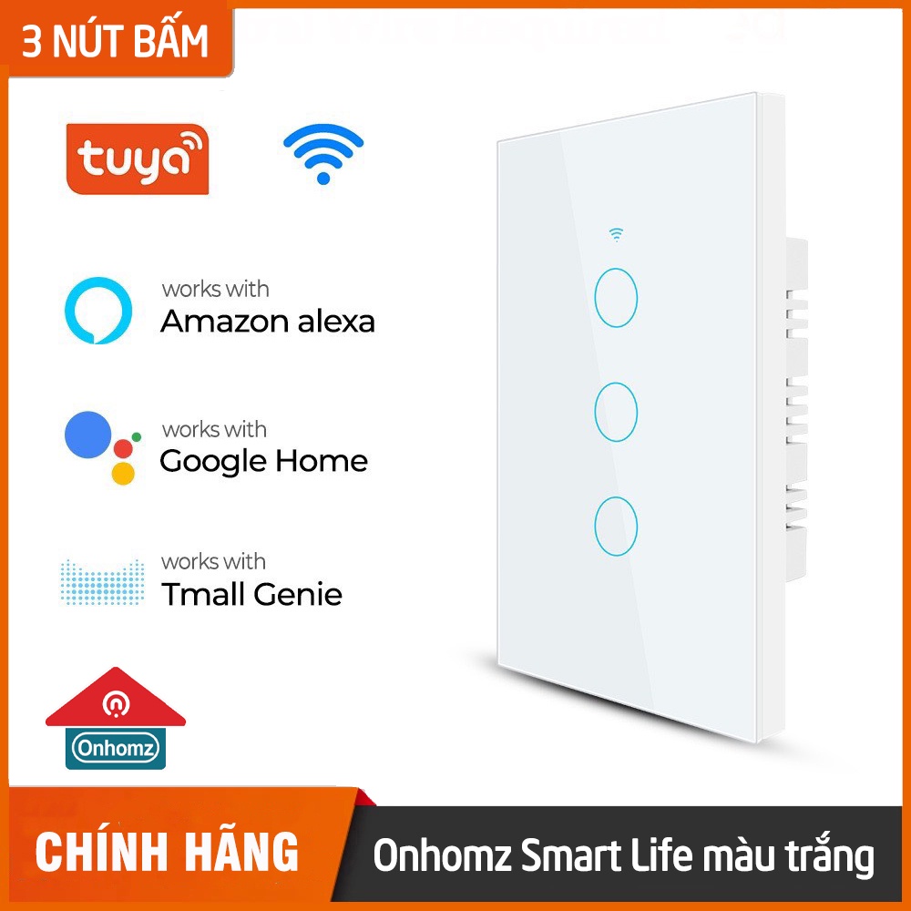 Công tắc thông minh mặt kính cảm ứng Wifi App Tuya smart/ smartlife