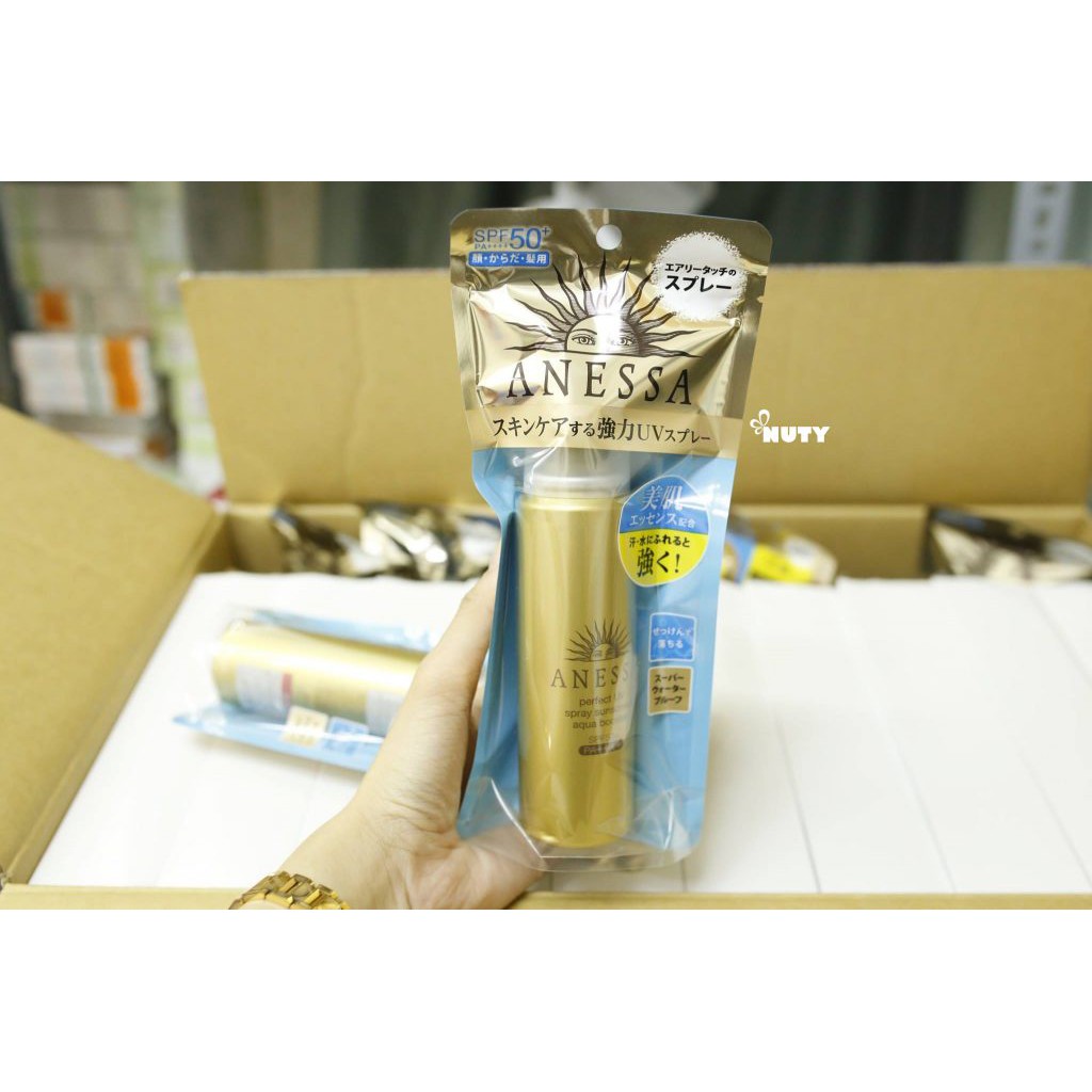 Xịt Chống Nắng Shiseido Anessa Perfect UV Spray Sunscreen Aqua Booster SPF 50+ PA++++ (60g)