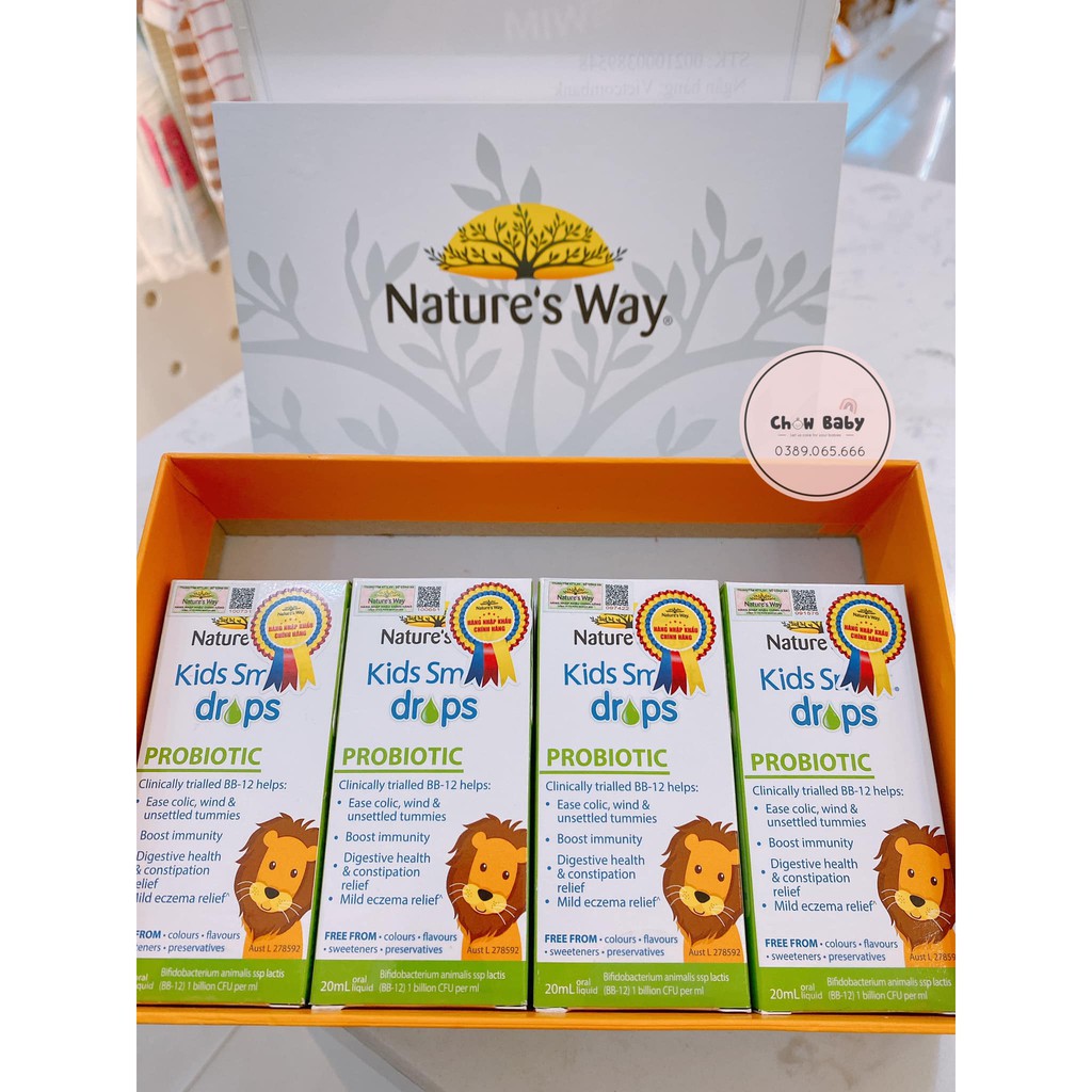 Siro Uống Nature's Way Kids Smart Drops Probiotic Bổ Sung Men Vi Sinh Cho Bé 20ml