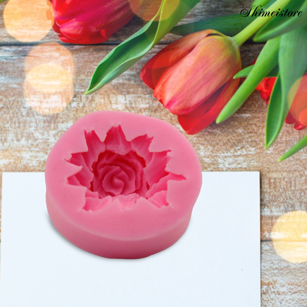 Khuôn Silicone Làm Bánh Chống Dính Tạo Hình Hoa Hồng 3D Đa Năng Tiện Dụng BG5