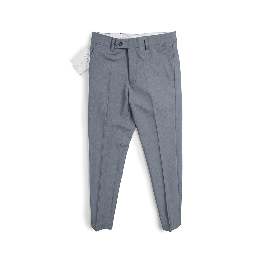 Quần tây nam Heboz màu xám chất vải co giãn nhẹ và mát 00000674