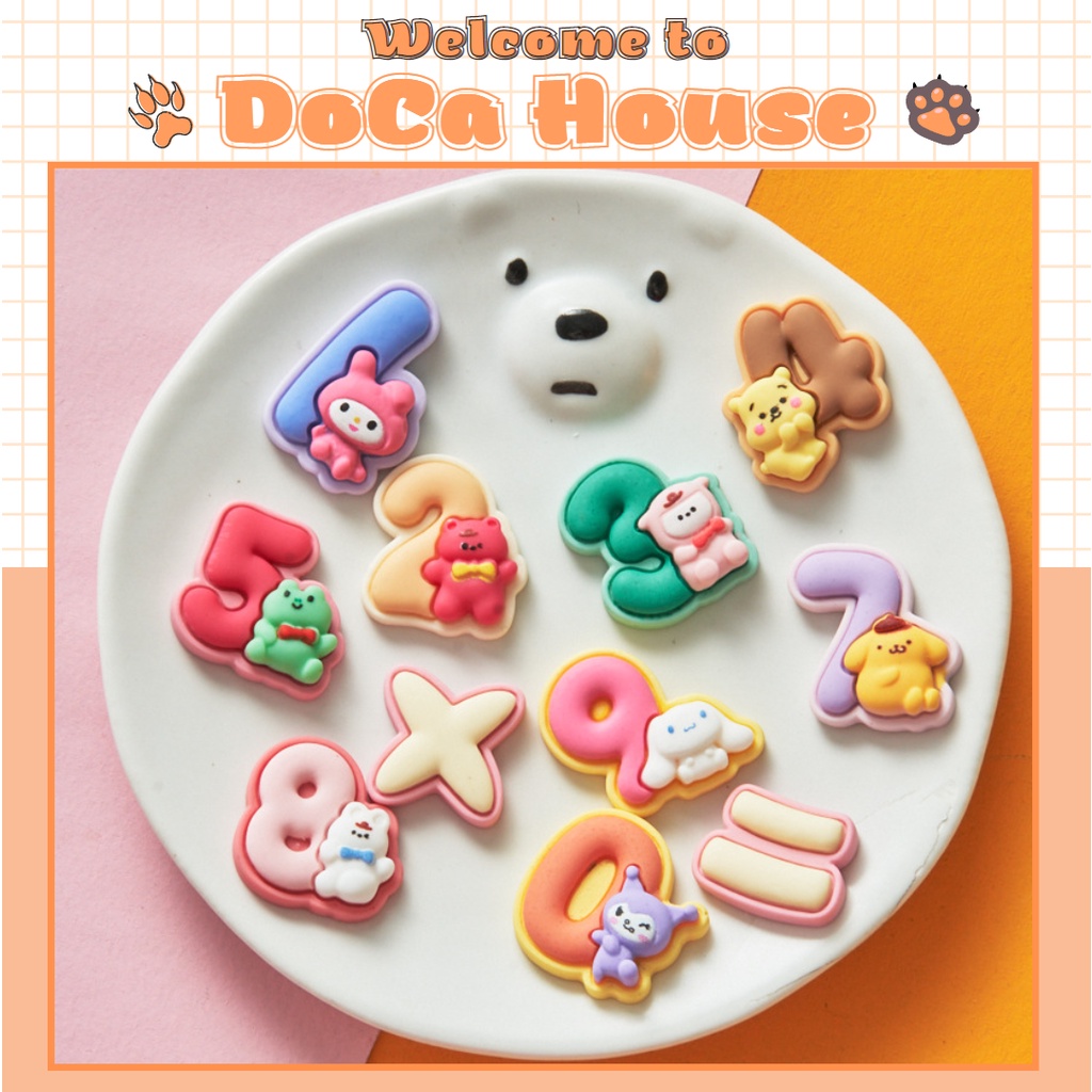 Sticker, Miếng Dán 3D Trang Trí Ốp Điện Thoại, Bình Nước Có Sẵn Keo, Charm 3D Trang Trí Noel Dễ Thương