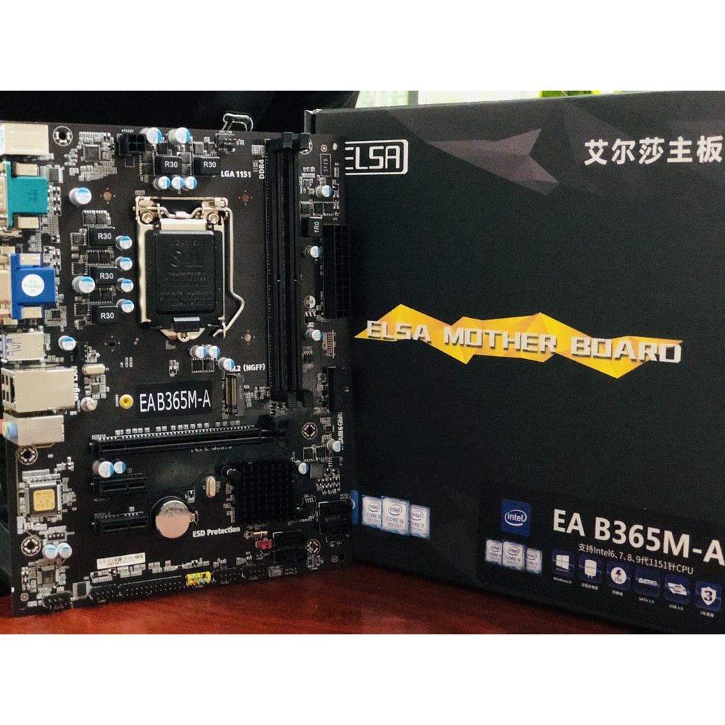 Main B365 (Chipset Intel B365/ Socket LGA1151/ VGA onboard) Thương Hiệu M-A Elsa New Bảo Hành chính hãng 36 tháng