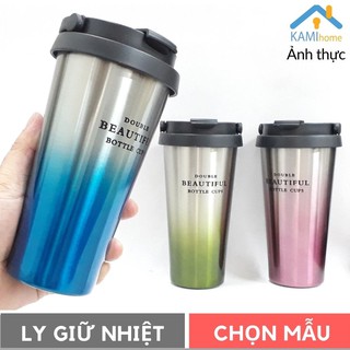 Ly giữ nhiệt Thái Lan 450ml Nắp bật bình cốc inox cao cấp mã 22040.22041