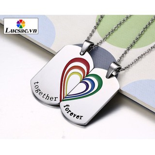 Dây chuyền đôi, biểu tượng cầu vồng đồng tính LGBT - TS009