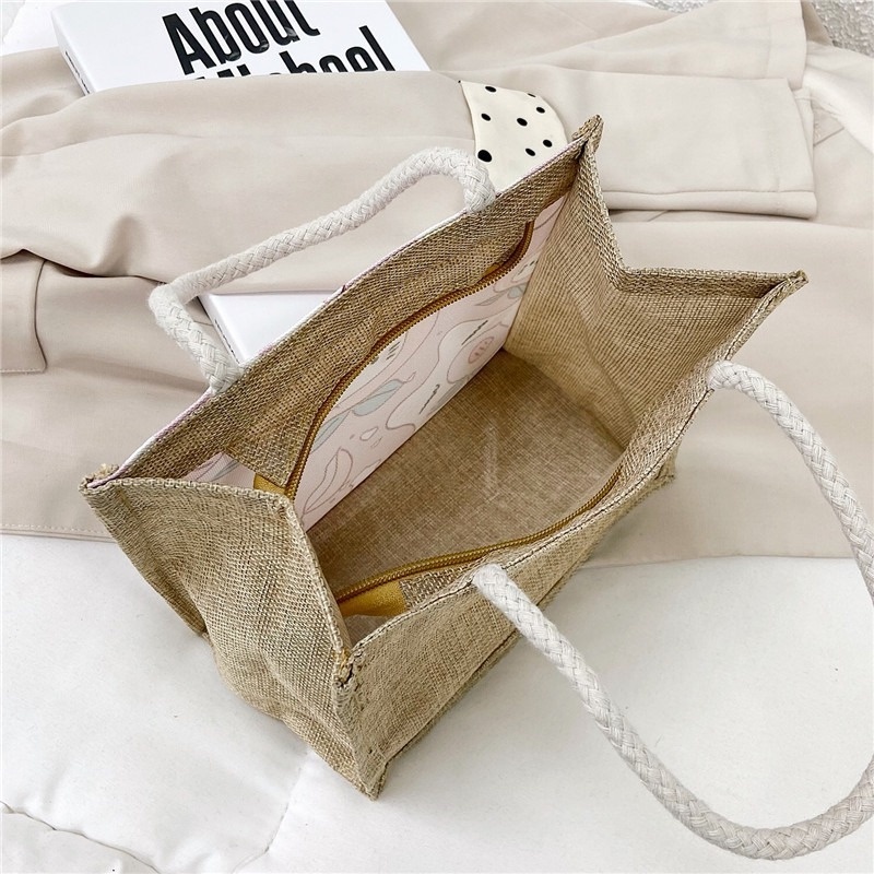 Túi cói mini đi biển nữ đẹp đi chơi thời trang dễ thương cute cá tính phong cách Vintage