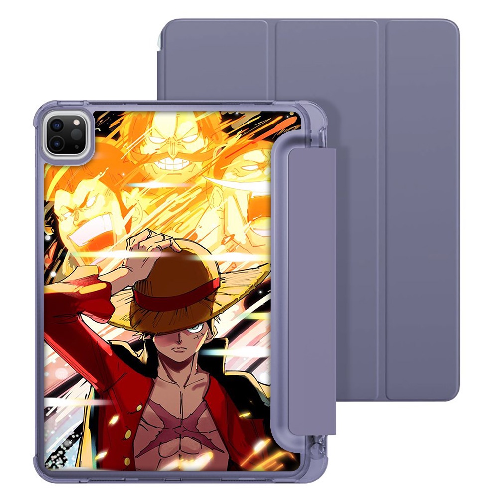 Ốp Máy Tính Bảng silicone Mềm 40J ONE PIECE Luffy Lavender Cho iPad 7 8 9 Pro Mini4 Mini5 Air2 Air3 Air4 2022