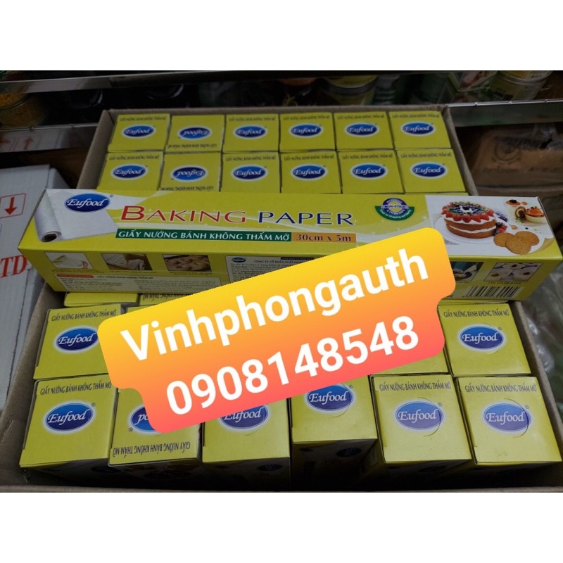 Giấy Nến Eufood 30cm x 5m/Giấy Nướng Bánh Không Thấm Mỡ Giấy nến Eufood 30cm x 5m