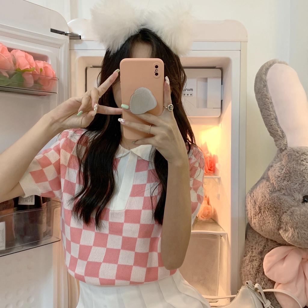 Áo thun polo ZHELIHANGFEI dệt kim tay ngắn thiết kế cỡ nhỏ trẻ trung thời trang