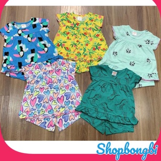 Bộ cotton bé gái cánh tiên 8-20kg chất mỏng mát