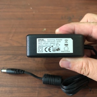 Nguồn DVE 12V-1A chính hãng, có đầu chống nhiễu, hàng đẹp, qua sử dụng