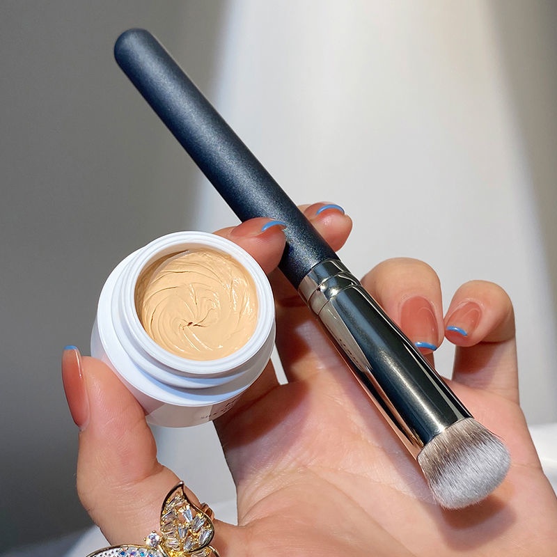 Concealer, No Powder Creamy Concealer, Solid Concealer, Covering Spots, Acne Marks, Dark Circles, Tears, Tattoo, Waterproof and Sweat-Proof Smear-Proof Makeup, Portable Concealer, Students, Men and Women