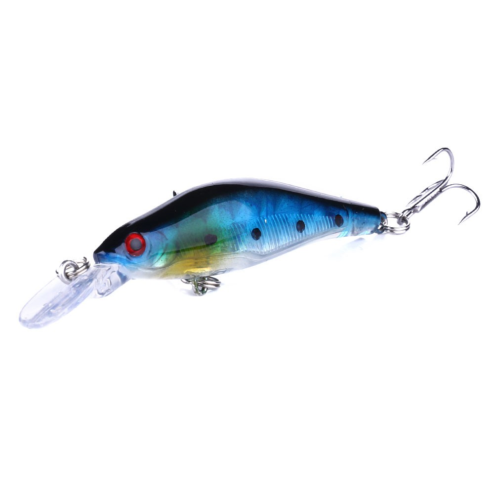 HENGJIA 1pcs 8cm/6.3g Minnow Crankbait Bơi câu cá mồi Fishing Lure Artificial Hard Fishing Baits Outdoor Tackle