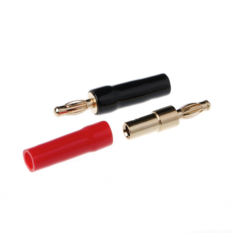 1 Cặp Giắc Cắm Chuối 4mm Mạ Vàng Hình Chữ o Chuyên Dụng Cho Nối Loa