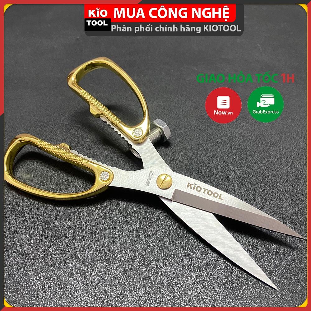Kéo cắt đa năng làm bếp Kiotool sắc bén chuôi kim loại thép không rỉ