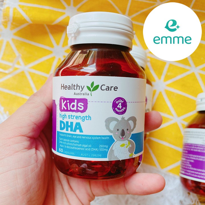 [CHUẨN ÚC] Viên uống Healthy Care Kids High Strength DHA Úc cho bé 60 viên - Giá Tốt Mẫu Mới