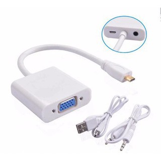 Cáp chuyển micro hdmi to vga có âm thanh