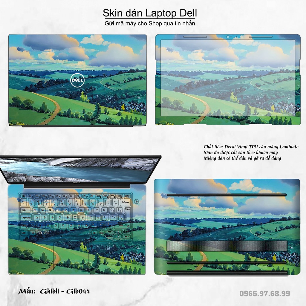 Skin dán Laptop Dell in hình Ghibli film (inbox mã máy cho Shop)