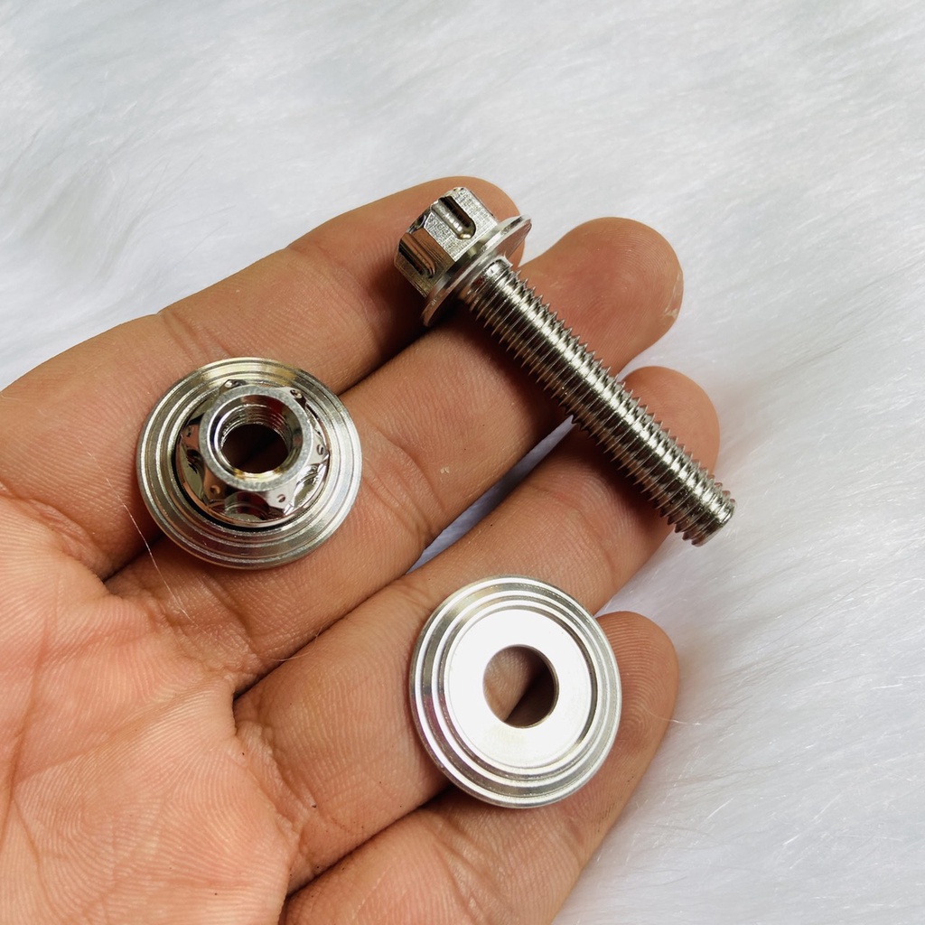 Bộ ốc treo pô kiểu SALAYA gắn trang trí xe máy siêu SÁNG BÓNG BAO RỈ SÉT trọn đời, ốc kiểu giá sỉ