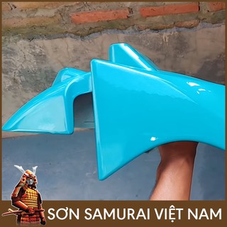 Sơn Samurai Màu Xanh - Combo Sơn Xịt Samurai Xanh 322  Samurai Paint (Bóng Nhám 128A)