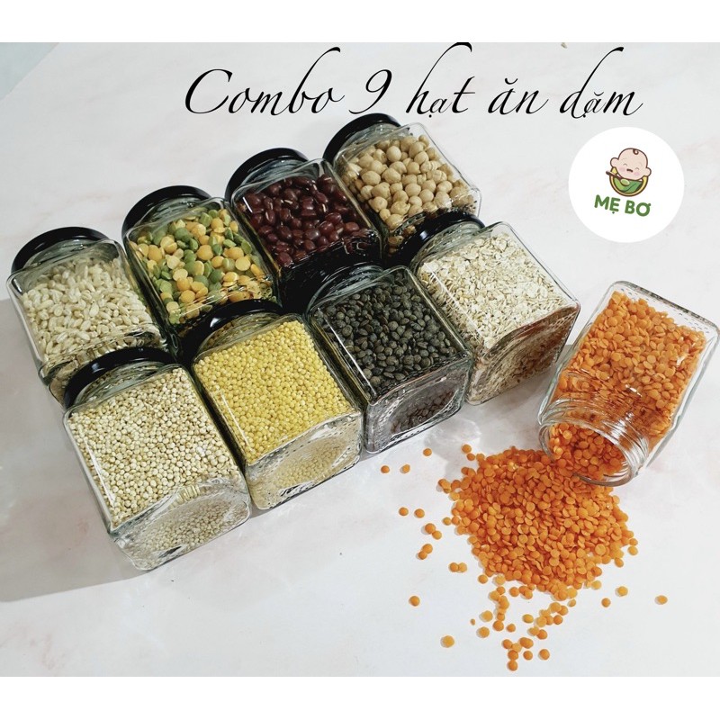 COMBO TIẾT KIỆM HẠT HỮU CƠ ĂN DẶM NẤU SÚP, CHÁO, LÀM BÁNH