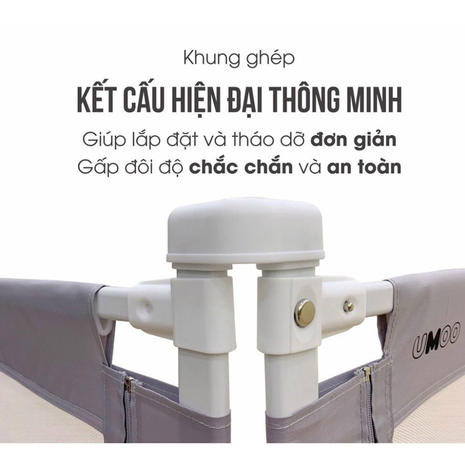 [ hàng chính hãng BH 1 năm] Chặn Giường UMOO Cho Bé đủ kích thước 1.6m/1.8m/2.0m/2.2m