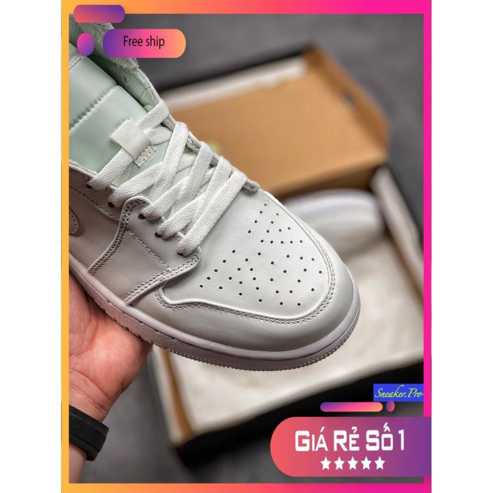 (FULL BOX + QUÀ TẶNG) Giày thể thao AIR Jordan 1 Mid Triple White cổ cao siêu đẹp dành cho nam và nữ | BigBuy360 - bigbuy360.vn