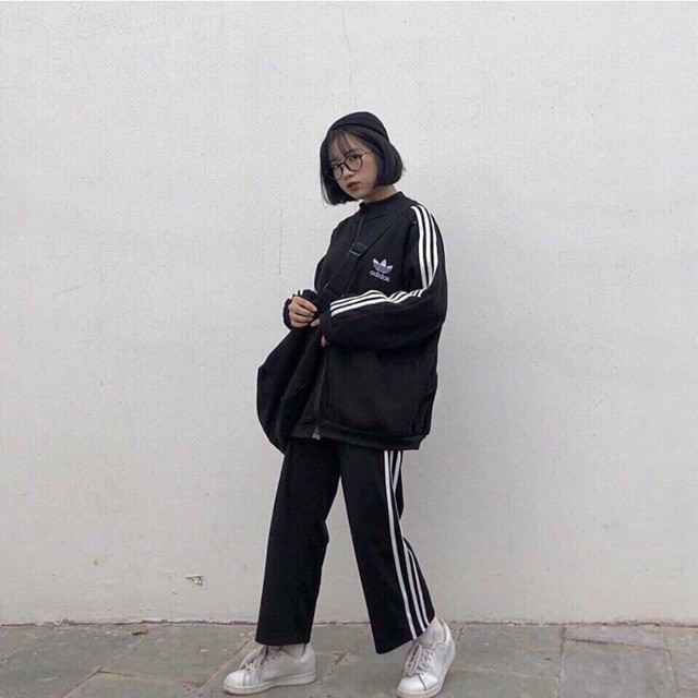 [VIDEO THẬT] Quần 3 sọc dài ống rộng đi chơi, mặc nhà - Quần baggy nữ SABI SHOP | BigBuy360 - bigbuy360.vn