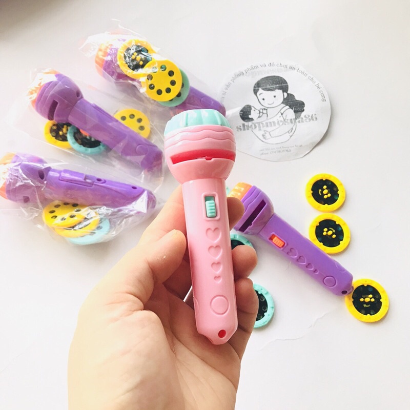 Đèn pin chiếu hình cho bé 80 hình động vật ngộ nghĩnh cho bé_Đồ chơi phát triển trí tuệ