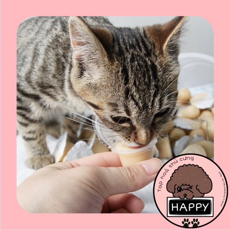 [1 Viên] Pudding sữa dê cho mèo mọi độ tuổi viên 15g / Thạch ăn vặt bổ sung canxi cho mèo con, trưởng thành