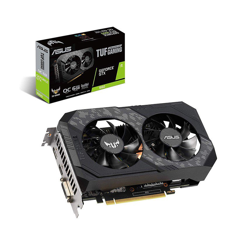 Card Màn Hình VGA  ASUS TUF GTX 1660 Super 6G EVO GAMING O6G GDDR6, 192-bit, DVI+HDMI+DP, 1x8-pin  Hoàng Long Computer