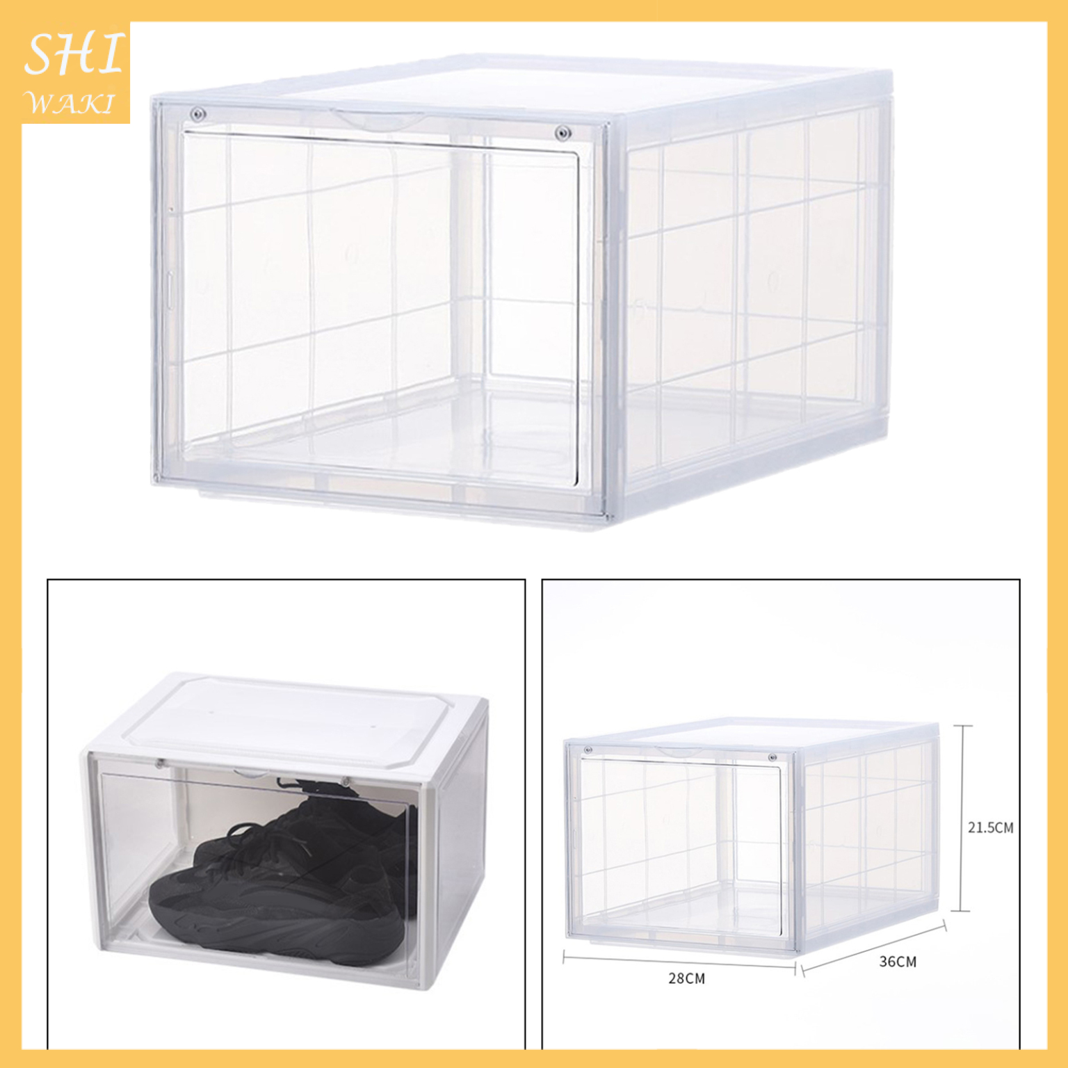 Strong Plastic Stackable Storage Box Boxes Containers Home Organizer