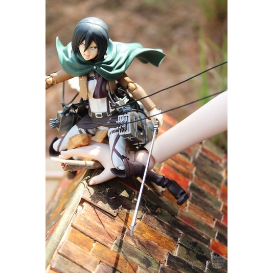 Mô hình Figma chính hãng GSC cặp Figma Eren Yeager + Figma Mikasa Ackerman - Attack On Titan