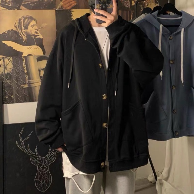 Áo khoác ni gài nút UNISEX