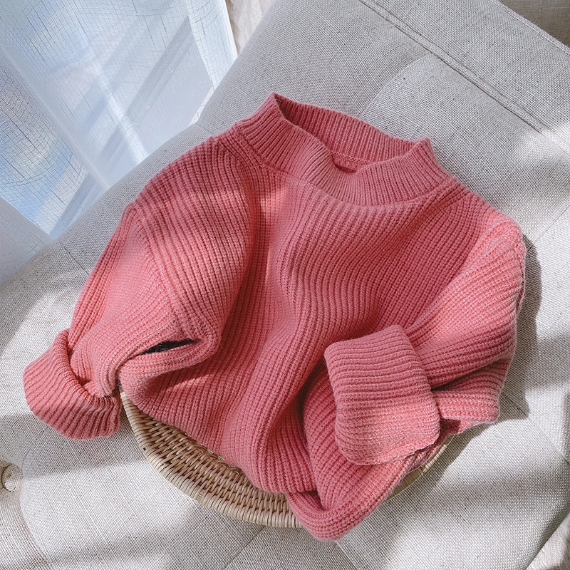 BEAR LEADER Áo Sweater Dệt Kim Màu Trơn Thời Trang Mùa Thu 2022 Cho Bé Gái 0-6 Tuổi