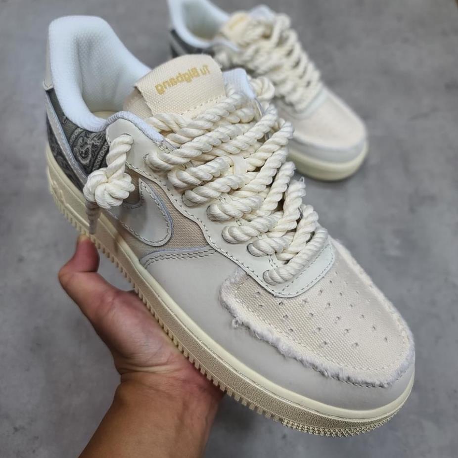 Giày Air force 1 dây thừng S.C , Giày thể thao AF1 thổ cẩm phối đồ nam nữ siêu hot trend mẫu mới bản đẹp 2022